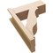 Ekena Millwork 8-in W x 22-in D x 30-in H Funston Block Rough Cedar Woodgrain TimberThane Outlooker, Primed Tan OUTUR080X22X30FST44RCPR - alternate 5